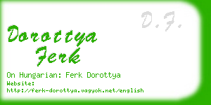 dorottya ferk business card